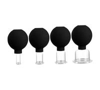 Facial Cupping Set for Face and Body, 4-Piece Vacuum Suction Massage Cups for Legs, Arms, Back, and Shoulder, Skin-Lifting and Tension Relaxation Tool for Self Care and Circulation Boost