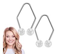 Facial Dimple Trainer - 2PCS Acero inoxidable fabricante estético, Natural Smile Enhancer | Dispositivo Manual de Indentación Muscular de la mejilla, herramienta de belleza portátil, Engranaje de