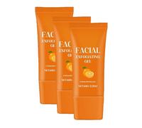 Facial Exfoliating Gel, Purifying Exfoliating Gel for Face and Body Skin Repair, Orange Hydrating Facial Scrub, Deep Cleansing Moisturizing Facial Exfoliator, for All Skin Types (3Pcs)