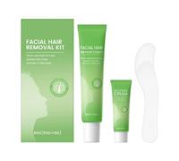 Facial Hair Removal Cream, 3 Pieces Gentle Soothing Moisturizing Gel, Fast Acting Hair Remover for Upper Lip and Chin, Dermatologist-Friendly Formula with Soft Skin Care Feature, Home Use for Women