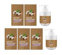 Facial Hair Removal Cream Coconut Oil Natural Formula Facial Depilatory Gentle for Upper Lip Chin Armpits Face Body, 100 g (1 unidad)