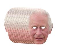 facial King Charles III - Máscara de de 10,6 pulgadas | Material suave y duradero - Traje de celebración de coronación realista sin sombrero, divertidos accesorios para disfraces para