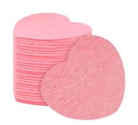 Facial Sponges, Heart Shape Compressed Cleansing, 20 piezas de celulosa textura Gentle Scrub for Washing, Deep Pore Cleaning, Scrubber, Bathing, Household