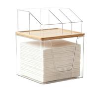 Facial Towel Holder, Multifunctional Facial Tissue Organizer, 2 Layer Clear Acrylic Multifunctional Case, Bathroom Counter Organizer For Bathroom Vanity Desktop Pantry Home Makeup Sponge