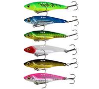 Facikono Señuelos de pesca Bass Blade Bait Metal Vib señuelo, 6 cucharas de 20 g de hundimiento de Jigging duro Swimbait para lubina trucha -2.75 pulgadas