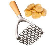 【Fácil de agarrar】 El diseño sólido y el mango cómodo hacen que el puré sea fácil e indoloro, absorbe la presión mientras trabaja, exprimidor con mango engrosado para un agarre