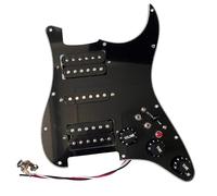 Fácil De Jugar Golpeador Pastilla Golpeador ST Cargado Precableado Con Pastillas HSH Humbucker Alnico V Negras Juego De Interruptor De División De Bobina