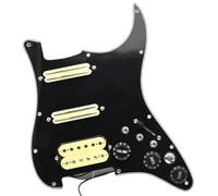 Fácil De Jugar Golpeador Pastilla Pastilla Golpeador De Guitarra SSH Con Interruptor De Encendido/apagado Y Corte Único Cableado De Control Conjunto De Placa Raspadora Precableada Cargada
