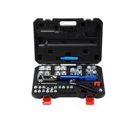 Fácil de operar y transportar. Kit de herramientas hidráulicas de expansión y abocardado doble, expansor de tubos de cobre HVAC blando de 45°, herramienta de reparación de abocardado de freno de 3/16