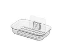 Fácil Instalación Jabonera Soporte para Pared de Cocina Plato Sin Taladro Drenaje Transparente Moderno Baño Champú Barra DuchaContenedor A
