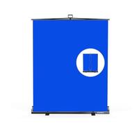 【Fácil instalación】 Pantalla azul plegable con fondo azul RAUBAY 200x152cm, panel de teclas croma extensible portátil, fondo fotográfico con soporte para videoconferencias, estudio fotográfico,