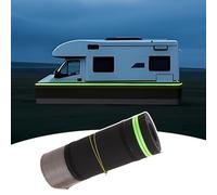 Fácil instalación, revestimiento de caravana para remolques de viaje, verde, 1,16 m de altura, resistente al viento y a la nieve, sin taladrar, con malla de acero inoxidable, 38 m de largo