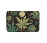 fácil Limpieza Alfombra de Piso Una Calada a Tiempo de Marihuana, Absorbente Acolchado, Pasillo, Puerta, Cocina, Lavable Alfombrilla de Baño 40X60cm