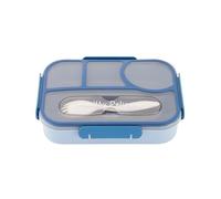 Fácil limpieza, apto para lavavajillas, caja Bentos Box, 4 compartimentos, 1100 ml, a prueba de fugas, recipiente portátil para preparar comidas, fiambrera