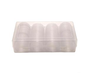 Fácil organización para tu colección de monedas, caja de almacenamiento organizadora de colección de 60 piezas con forro de espuma ajustable, para mayor durabilidad y larga duración (A)