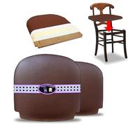 FacilCasa Recambio para Silla tapizada en ecopiel, Fondo Resistente con Espuma, Lavable Cada Vez más Comodidad y practicidad con el Tiempo - Nr. 2 Napoleone Marrón (40x37x h5 cm)