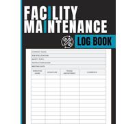 Facility Maintenance Log Book: Comprehensive Record Book for Equipment Servicing, Building Repairs, Asset Care Tracking, Preventive Upkeep Planning and Maintenance Expense Management