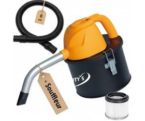 FACILITYS Aspiradora de Cenizas 600W - Cuba de Acero 4L con Filtro HEPA Lavable y Función Soplador - Especial para Estufa de Pellets, Chimenea, Inserto y Barbacoa