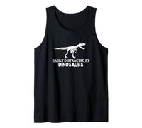 Fácilmente distraído por dinosaurios paleontología paleontólogo Camiseta sin Mangas