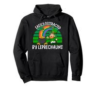 Fácilmente distraído por Duendes, Camiseta de Duende de San Patricio Sudadera con Capucha