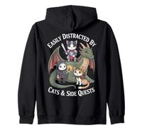 Fácilmente distraído por Gatos y misiones secundarias Dragon Gamer Kids Sudadera con Capucha