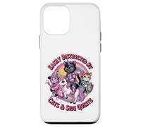 Fácilmente distraído por Gatos y misiones secundarias Kawaii Cats Girls Carcasa para iPhone 12 Mini