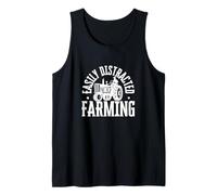 Fácilmente distraído por la agricultura de un granjero divertido Camiseta sin Mangas