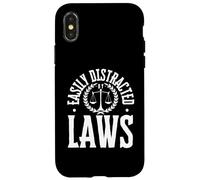 Fácilmente distraído por las leyes Abogado abogado divertido Carcasa para iPhone X/XS