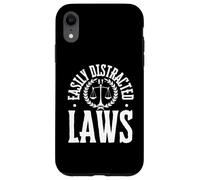 Fácilmente distraído por las leyes Abogado abogado divertido Carcasa para iPhone XR