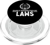 Fácilmente distraído por las leyes Abogado abogado divertido PopSockets PopGrip para MagSafe