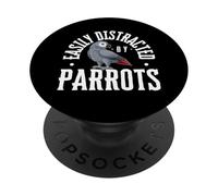Fácilmente distraído por Loros Funny Parrot PopSockets PopGrip Adhesivo