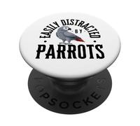 Fácilmente distraído por Loros Funny Parrot PopSockets PopGrip Adhesivo