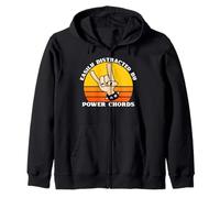 Fácilmente distraído por los acordes de Poder: Amantes de la música del Metal, Metal Sudadera con Capucha