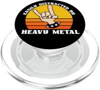 Fácilmente distraído por los Amantes de la música Heavy Metal - Rock Metal PopSockets PopGrip para MagSafe