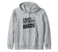 Fácilmente distraído por los pájaros Divertidos Amantes de los pájaros Sudadera con Capucha