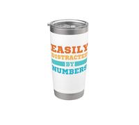 Fácilmente distraído por números matemáticas divertidas calcular amante Vaso térmico de acero inoxidable de doble pared