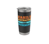 Fácilmente distraído por números matemáticas divertidas calcular amante Vaso térmico de acero inoxidable de doble pared