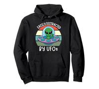 Fácilmente distraído por ovnis, OVNI Divertido distraído por Extraterrestres Sudadera con Capucha