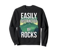 Fácilmente distraído por Rocas geólogo montaña Rockhounding Sudadera