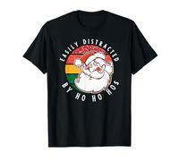 Fácilmente distraído por Santa, fácilmente distraído por Ho Ho HOS Camiseta