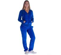 Facitisu Tracksuit for Women Set 2 Piece Joggers Velour Jogging Sweat Outfits Hoodie and Sweatpants Set L Royal