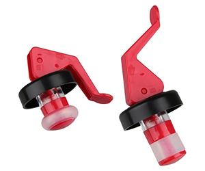 Fackelmann 2 Tapones para Botellas con Cierre Hermético Rojo y Negro 3x8cm. 2 ud-s.