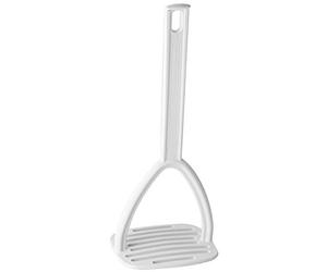 Fackelmann 24283 Prensador de patata blanca, utensilios de cocina de plástico, patatas recubierta de prensa para ollas y sartenes (Color: Blanco), cantidad: 1 pieza