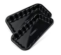 Fackelmann 2X bandeja grill de acero inoxidable esmaltado de Fackelmann - Bandeja reutilizable para el grill o el horno en pack doble - Bandejas para verduras y queso gratinado