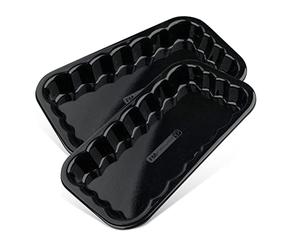 Fackelmann 2X bandeja grill de acero inoxidable esmaltado de Fackelmann - Bandeja reutilizable para el grill o el horno en pack doble - Bandejas para verduras y queso gratinado
