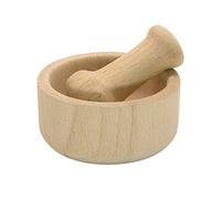 Fackelmann 30965 - Mortero y maza de Madera, 10 x 4 centímetros
