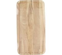Fackelmann 3181050 - Tabla de Cortar Rectangular con Ranura, Tabla de Cortar de Madera, Tabla de Pan, Tabla de Cortar, Madera, 45 x 25 x 1,6 cm
