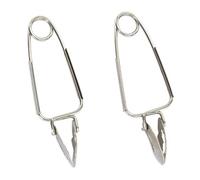 Fackelmann 32130 - Pinzas para Caracol (2 Unidades, 15 x 6 cm), Color Plateado