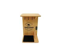 Fackelmann 37834 - Horca para salchicha, soporte de madera para embutidos secos, soporte para embutidos, portasalchichas, madera, 30,5 x 20 x 10,5 cm