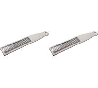 Fackelmann 45476 - Rallador plano apto para queso, fruta, verdura, jengibre, cúrcuma, limón, 29 cm, Sybaris Collection, (color: blanco), cantidad: 1 unidad, acero inoxidable (Paquete de 2)